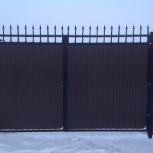 Забор и ворота из профнастила под ключ